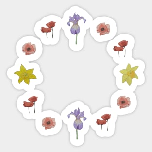 Flowers circle Sticker